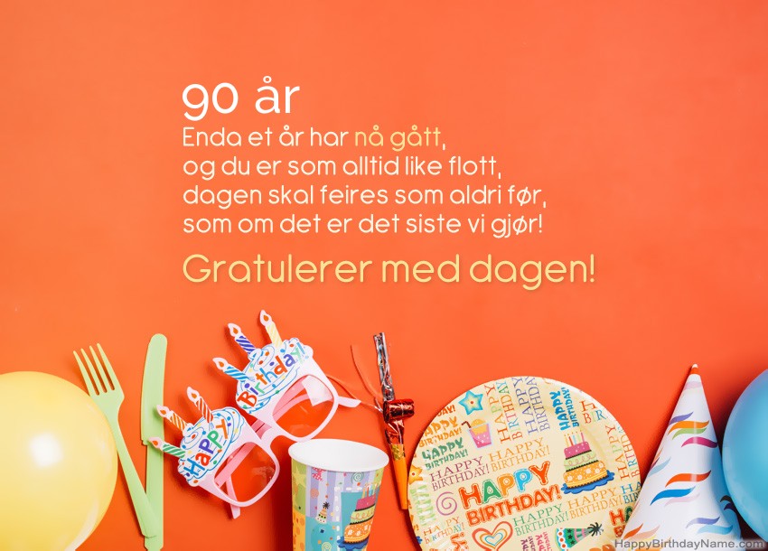 90 år gammel kvinne Happy Birthday kort