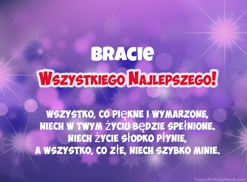 Piękne zdjęcia z okazji urodzin Bracie