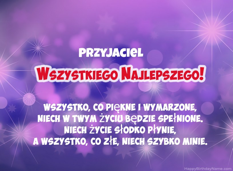 Piękne zdjęcia z okazji urodzin Przyjaciel
