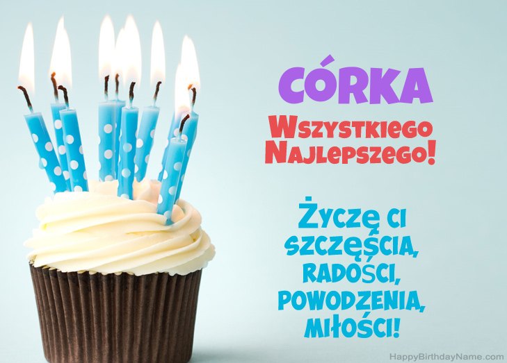 Gratulacje z okazji urodzin Córka