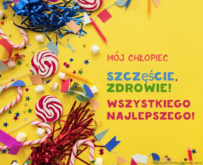 Mój Chłopiec Wszystkiego najlepszego z okazji urodzin