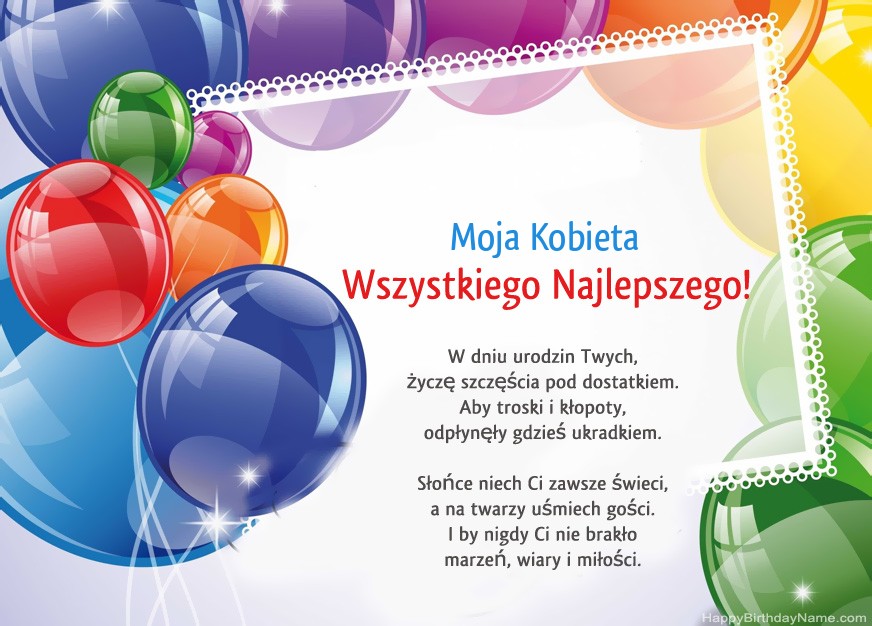 Moja Kobieta Wszystkiego najlepszego!