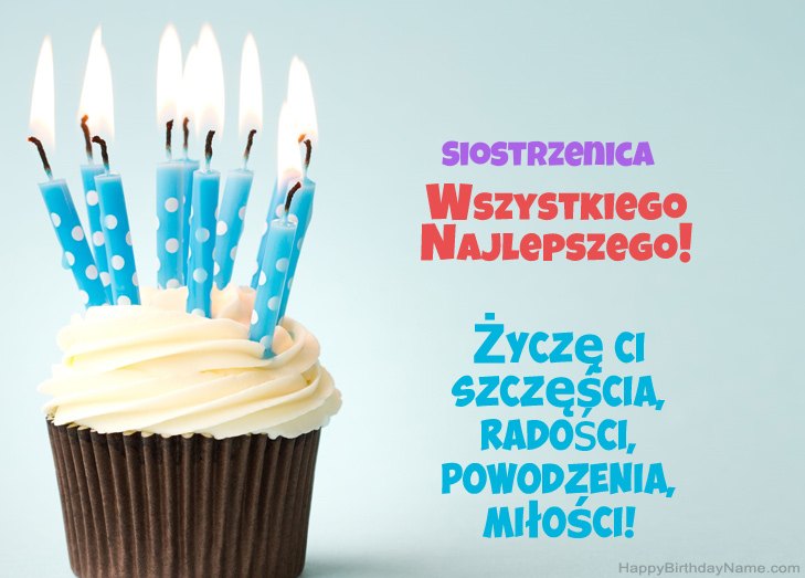 Gratulacje z okazji urodzin Siostrzenica