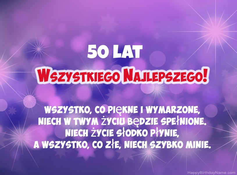 Piękne zdjęcia z okazji urodzin 50-letni mężczyzna