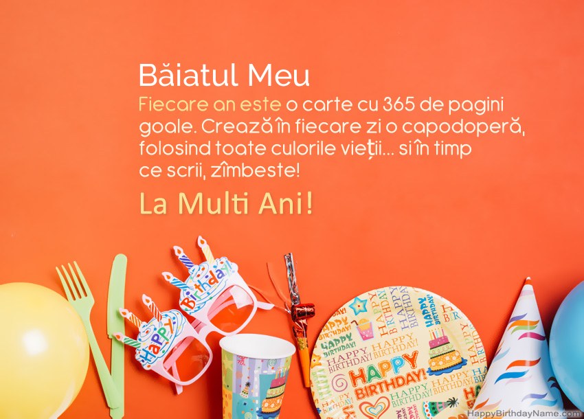 Felicitări Băiatul Meu La mulți ani