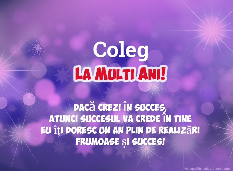 Imagini frumoase pentru ziua natală fericită Coleg