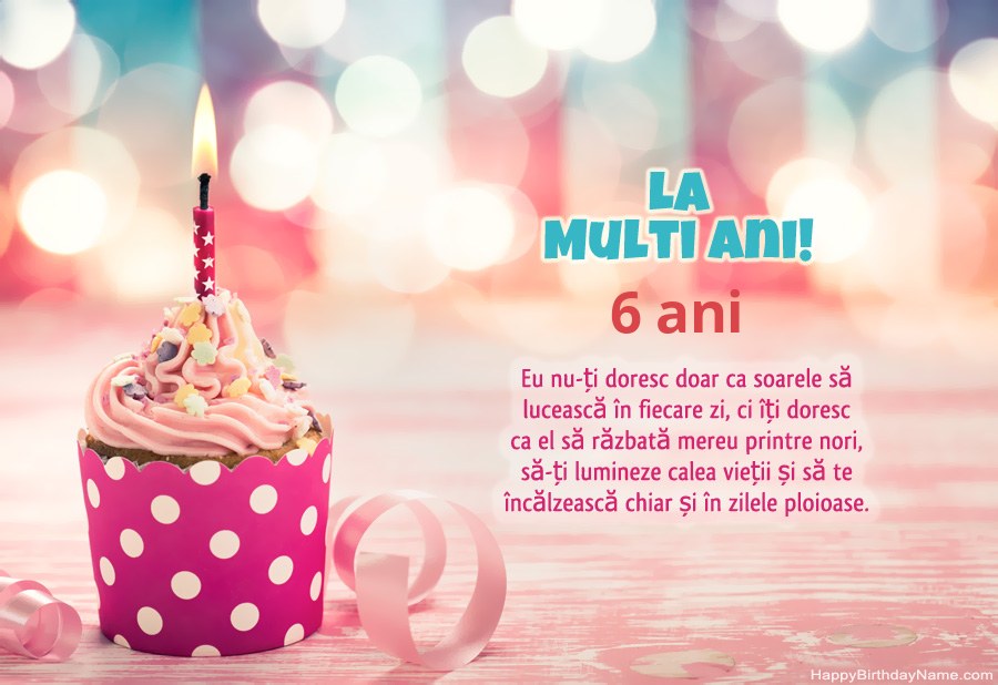 Descărcați gratuit cardul Happy Birthday Fată de 6 ani