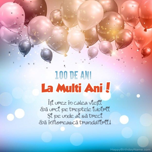 Poezii Om de 100 de ani de ziua de naștere
