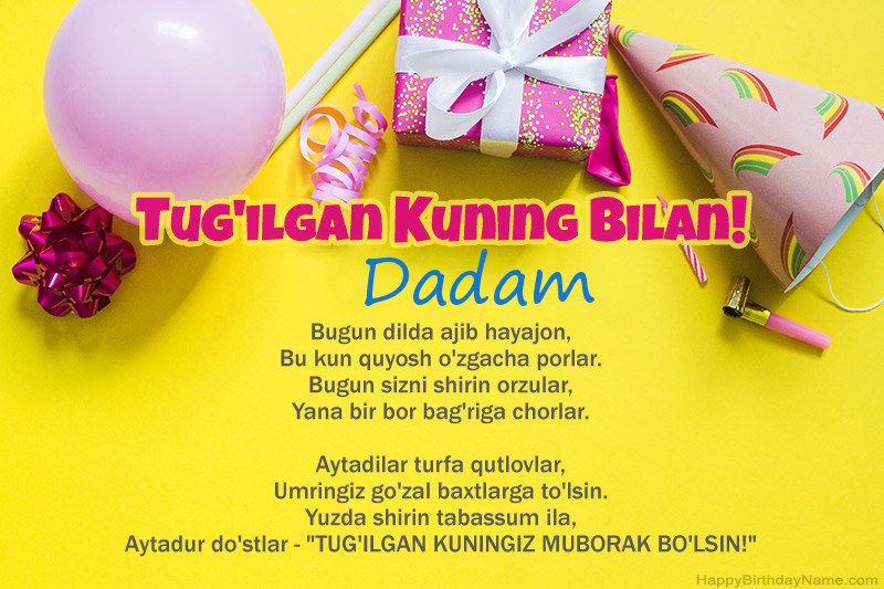 Nasrda tug'ilgan kuningiz bilan Dadam