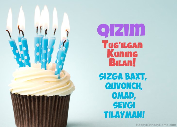 Tug'ilgan kuningiz bilan tabriklaymiz Qizim