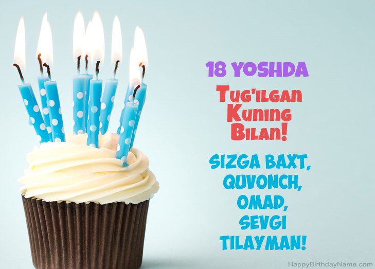 Tug'ilgan kuningiz bilan tabriklaymiz 18 yoshli yigit