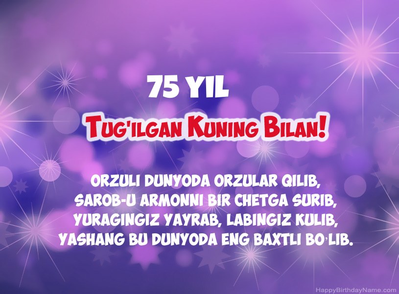 Tug'ilgan kuningiz uchun ajoyib rasmlar 75 yoshli odam Tug'ilgan kuningiz uchun ajoyib rasmlar 75 yoshli odam