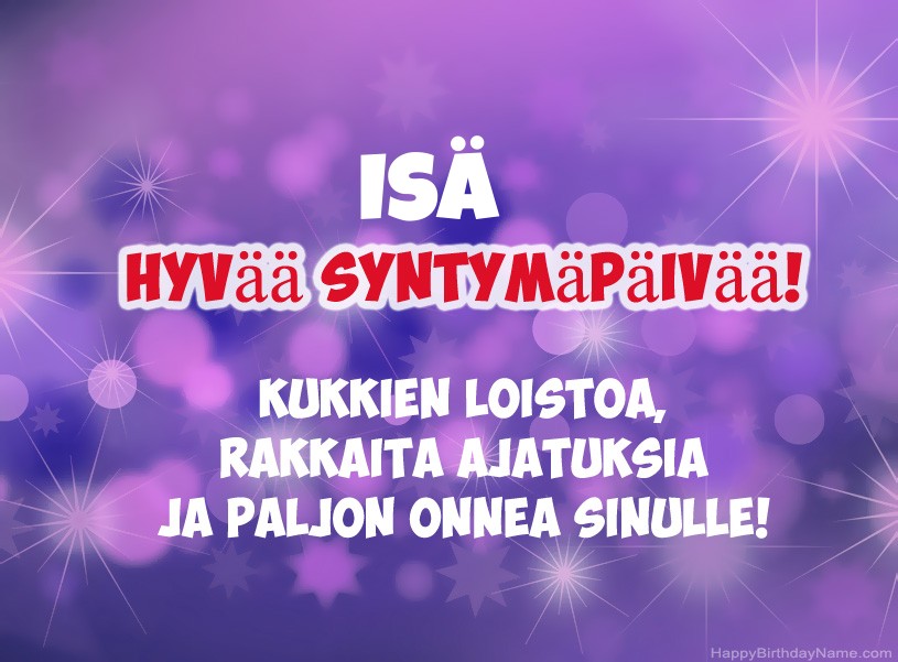 Kauniita kuvia Happy Birthday Isä