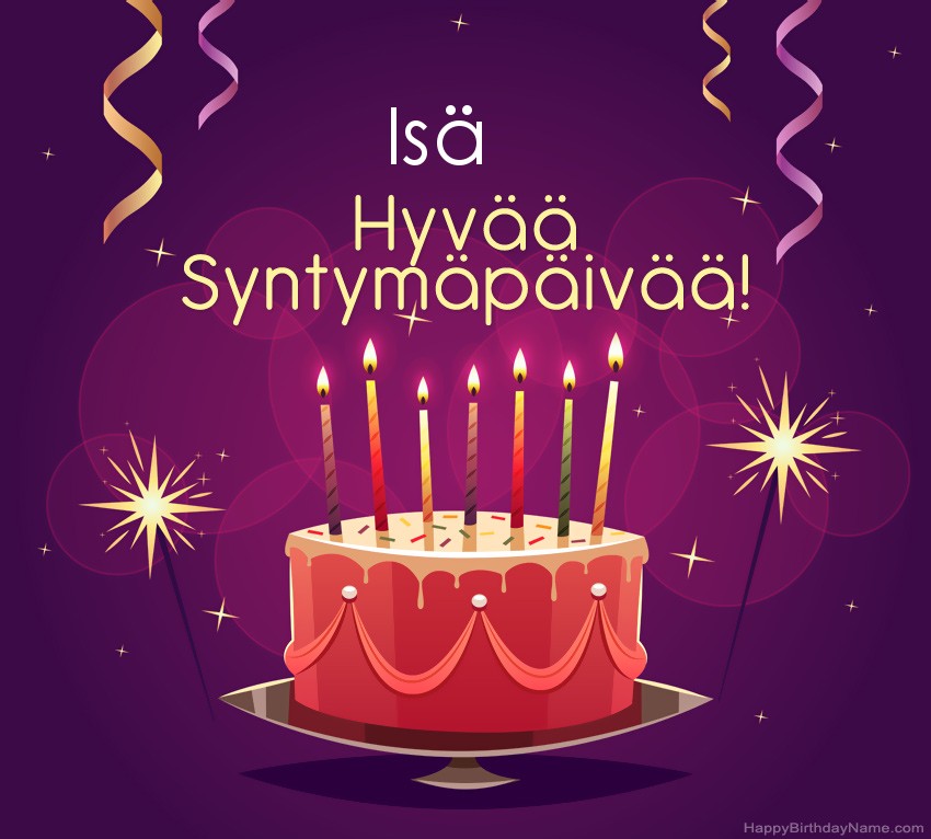 Hauska tervehdys hyvää syntymäpäivää varten Isä -kuville