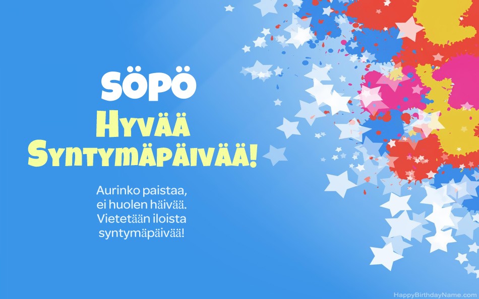 Onnittelut syntymäpäivänä Söpö