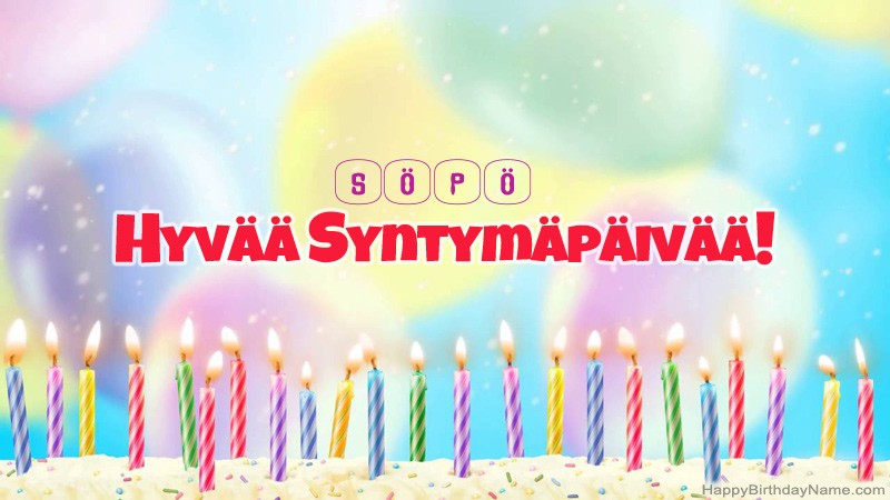 Hauskat hyvät syntymäpäivät -kortit Söpö