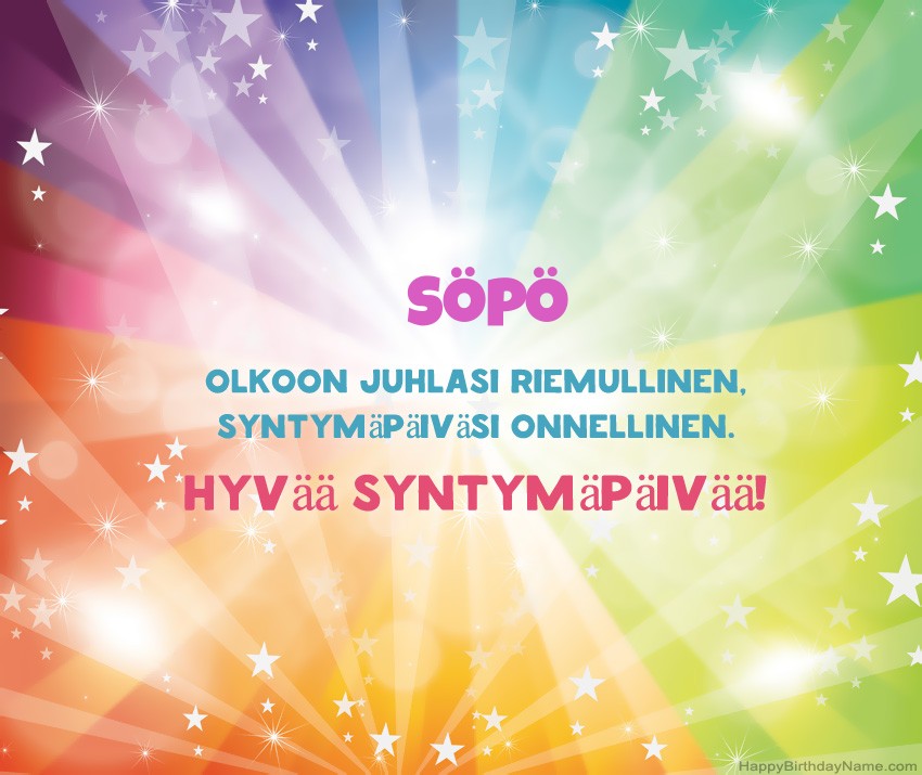 Kauniit hyvät syntymäpäivät -kortit Söpö