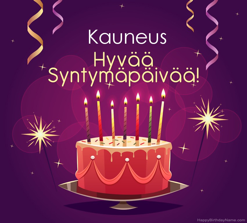 Hauska tervehdys hyvää syntymäpäivää varten Kauneus -kuville