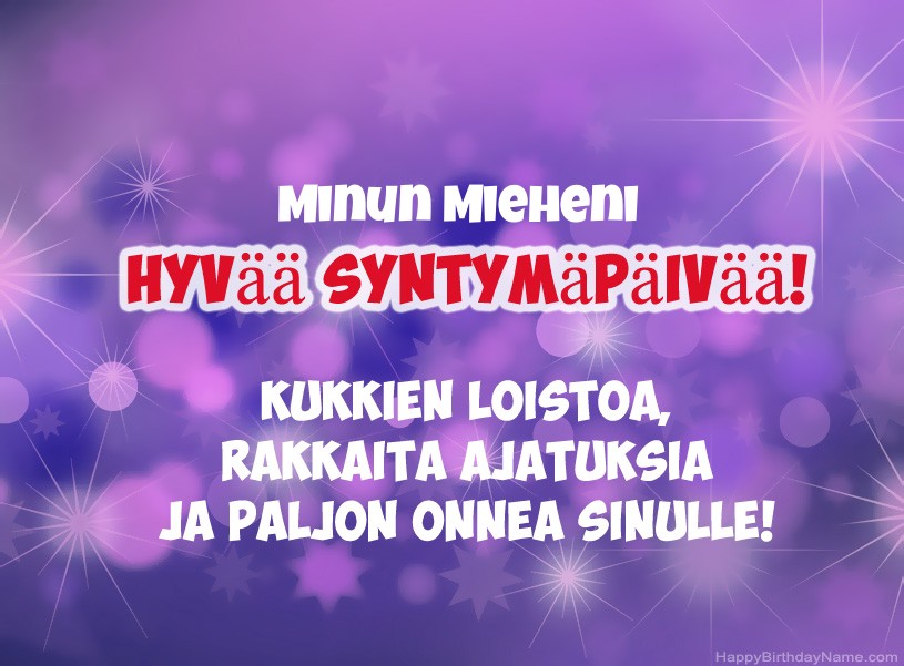 Kauniita kuvia Happy Birthday Minun Mieheni