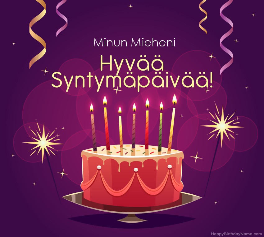 Hauska tervehdys hyvää syntymäpäivää varten Minun Mieheni -kuville