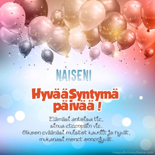 Naiseni-runot syntymäpäivänä