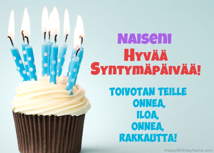 Onnittelut Naiseni hyvää syntymäpäivää varten