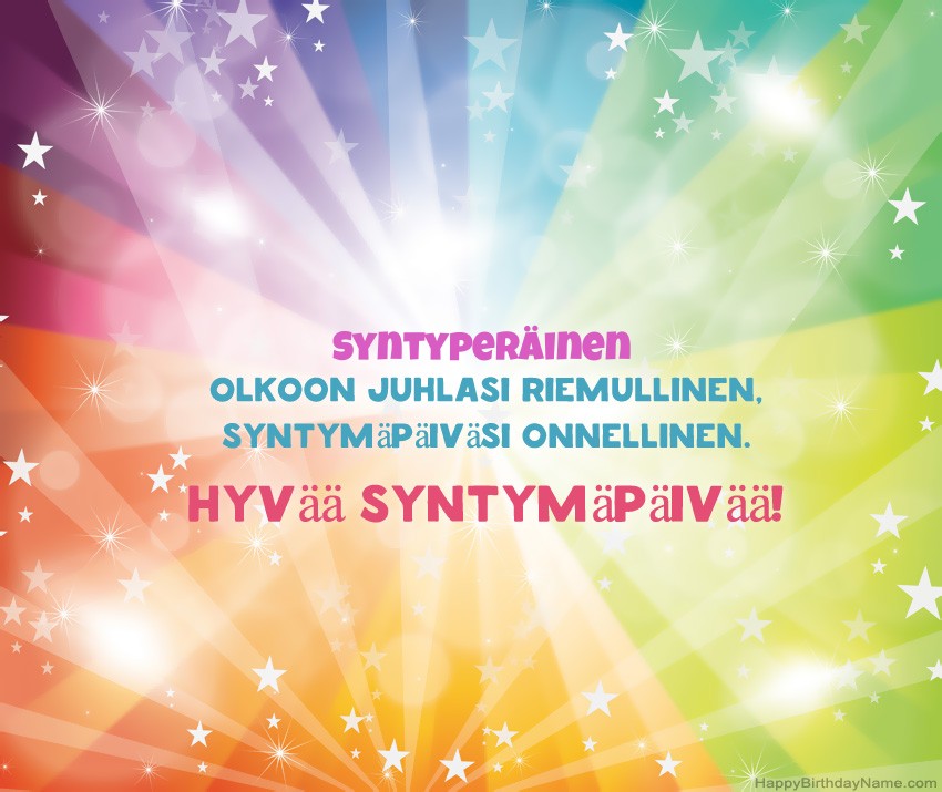 Kauniit hyvät syntymäpäivät -kortit Syntyperäinen