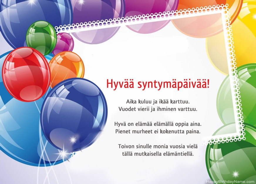 Hyvää syntymäpäivää!
