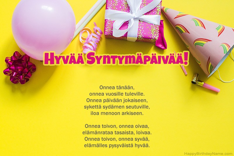 Hyvää syntymäpäivää proosassa