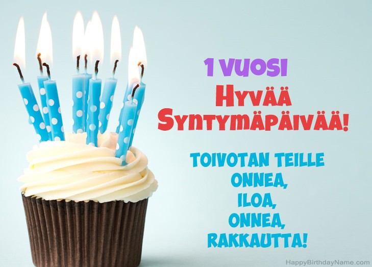 Onnittelut 1-vuotias poika hyvää syntymäpäivää varten