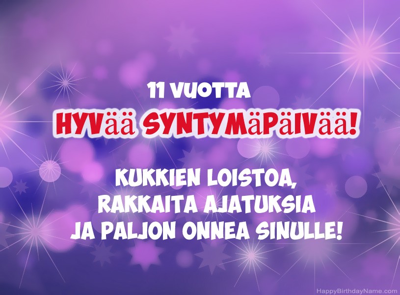 Kauniita kuvia Happy Birthday 11-vuotias poika