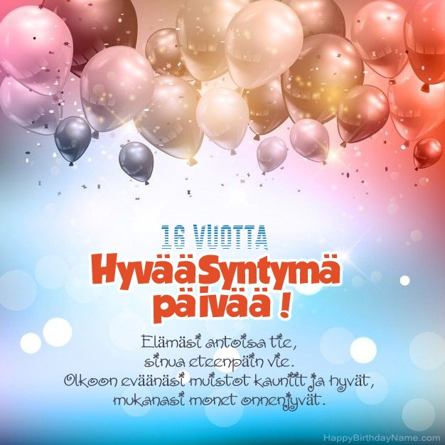 16-vuotias kaveri-runot syntymäpäivänä