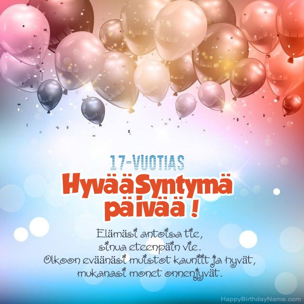 17-vuotias kaveri-runot syntymäpäivänä