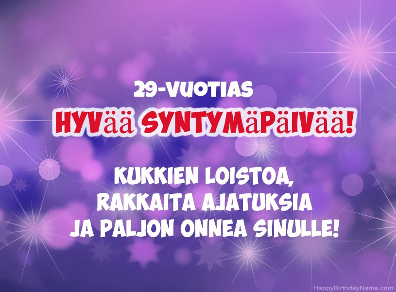 Kauniita kuvia Happy Birthday 29-vuotias mies