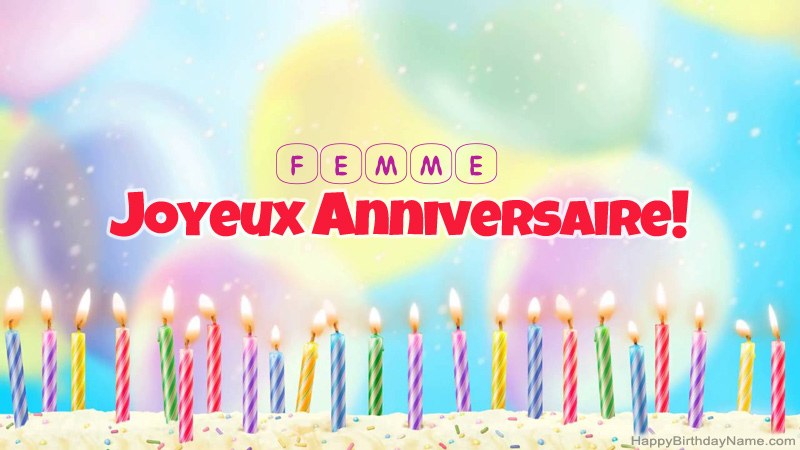 Cartes drôles de joyeux anniversaire Femme