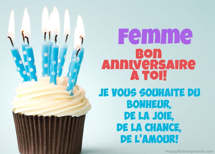 Félicitations pour joyeux anniversaire Femme