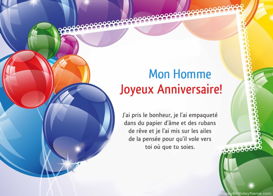 Mon Homme Joyeux anniversaire!