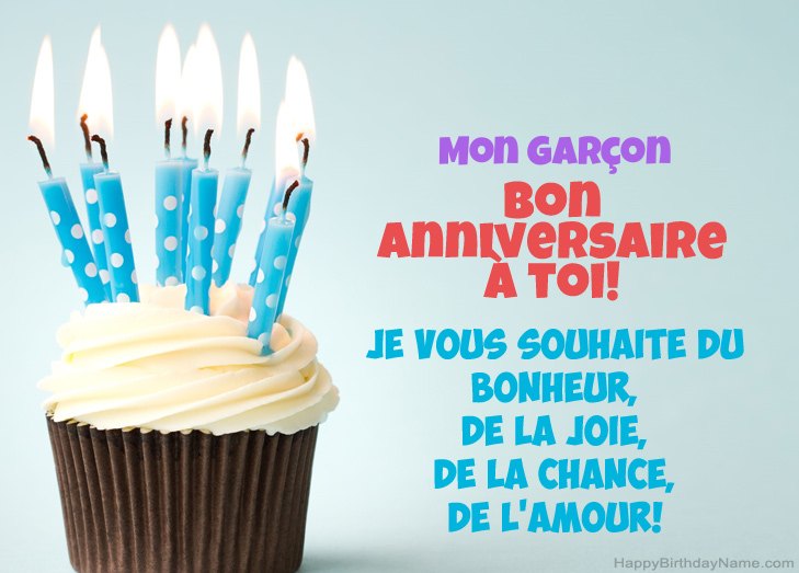 Félicitations pour joyeux anniversaire Mon Garçon