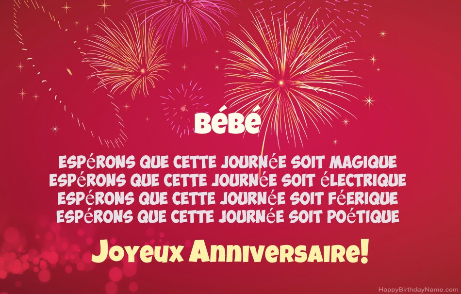 Bébé joyeux anniversaire, beaux poèmes
