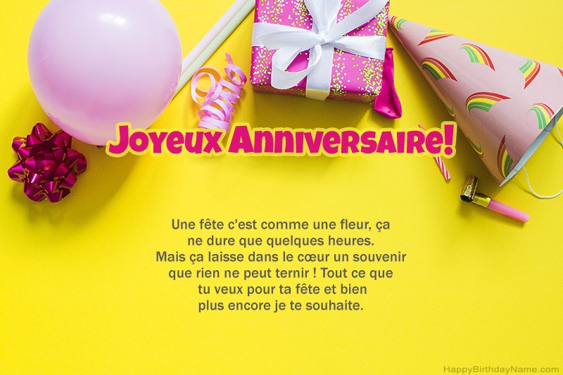 Joyeux anniversaire en prose
