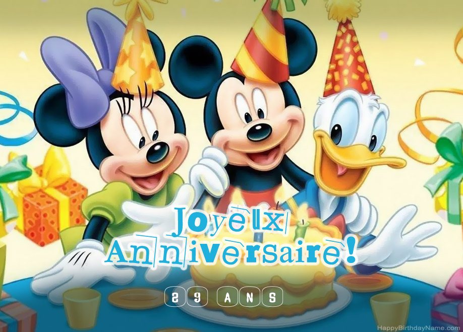 Fille de 29 ans Anniversaire Salutations