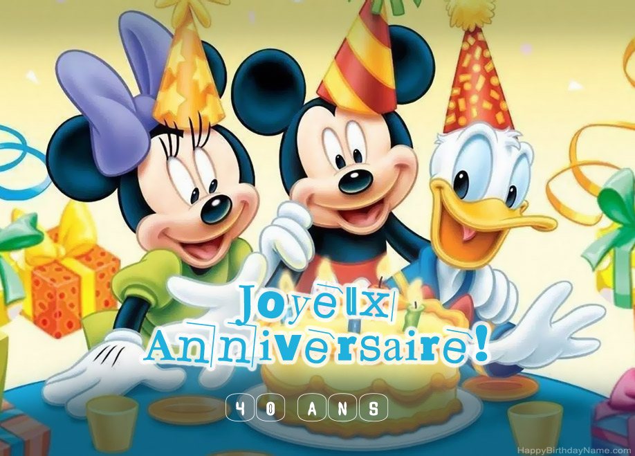 Femme de 40 ans Anniversaire Salutations