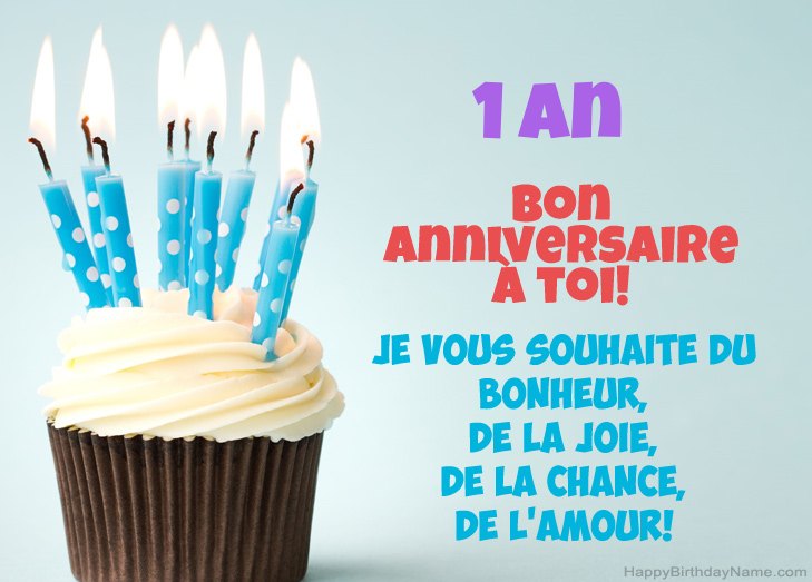 Félicitations pour joyeux anniversaire Garçon de 1 an