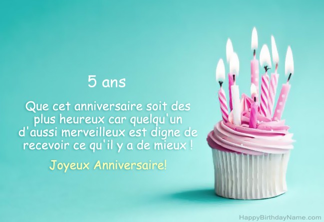 Télécharger photo pour Joyeux Anniversaire 5 ans garçon
