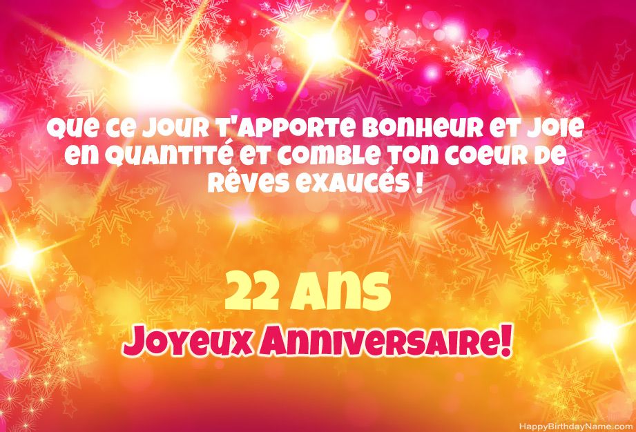 Cool félicitations pour joyeux anniversaire Garçon de 22 ans