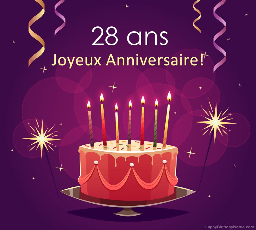 Salutations drôles pour les photos de joyeux anniversaire Homme de 28 ans
