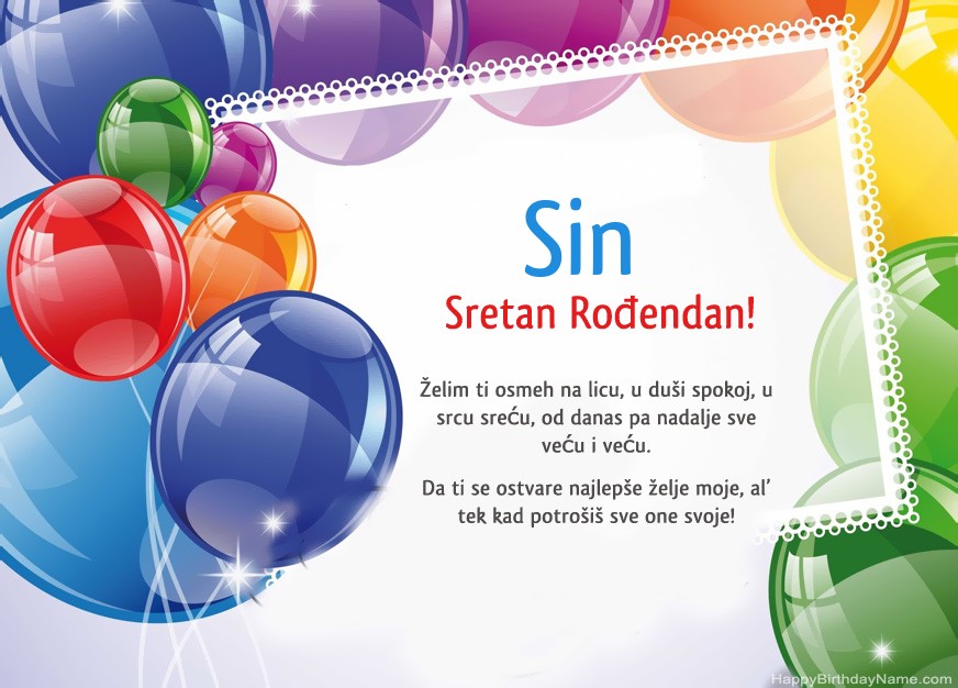 Sin Sretan rođendan!