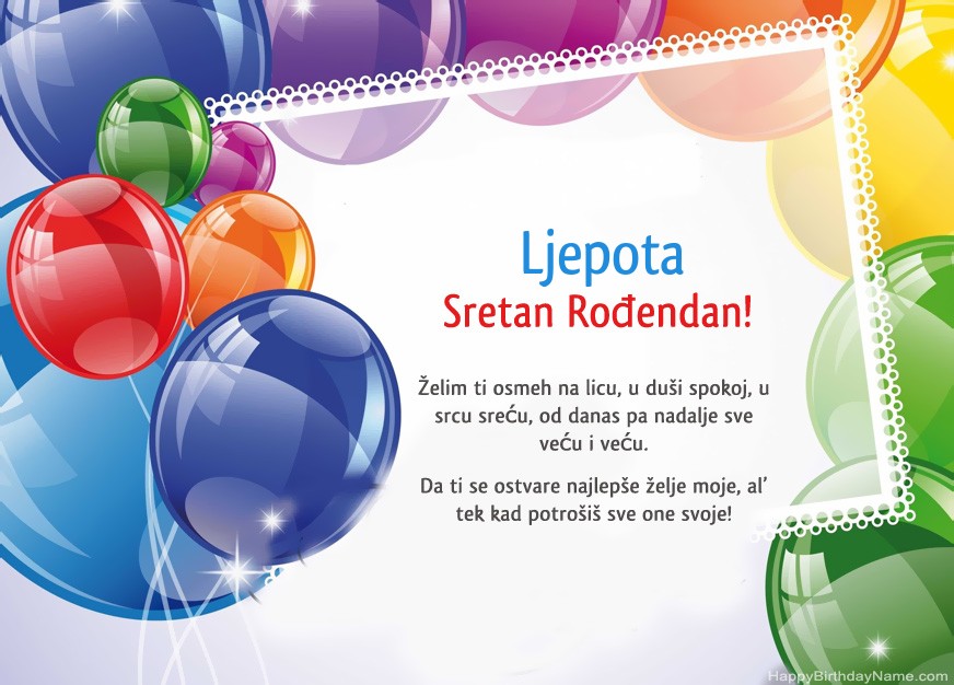 Ljepota Sretan rođendan!