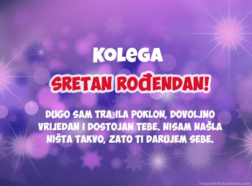 Prekrasne slike za Happy Birthday Kolega