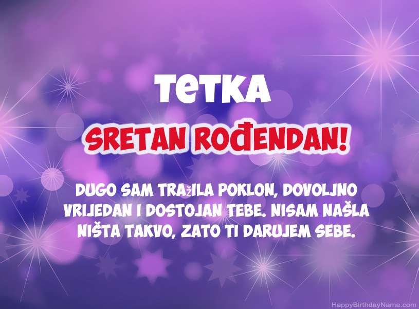 Prekrasne slike za Happy Birthday Tetka